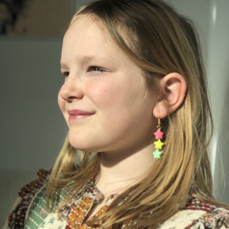 Pastel star oorbellen